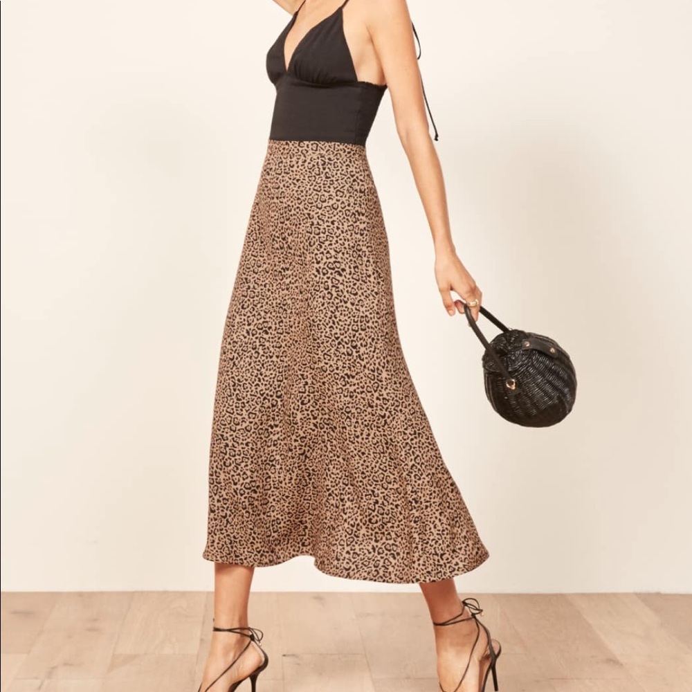 Reformation Bea Skirt-Bengal/Cheetah/- Size 2